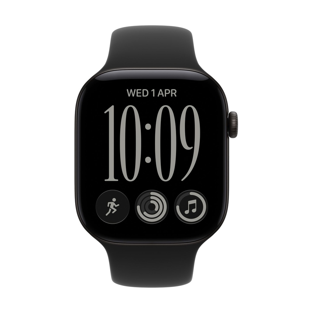 Apple Watch Series 12 GPS + Cell 42mm Aluminio Negro y Correa Deportiva Negra - Talla S/M
