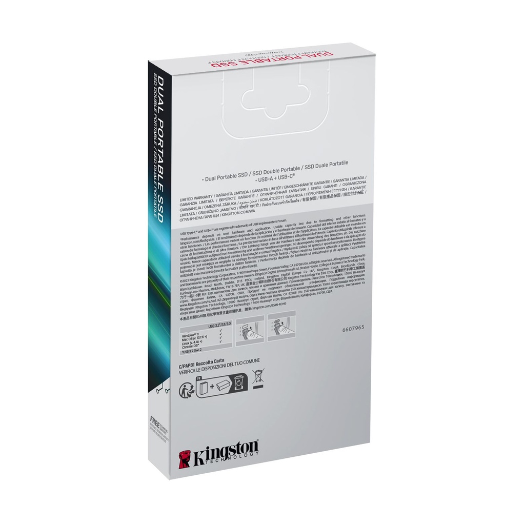 2TB DUAL USBA/C PORTABLE SSD