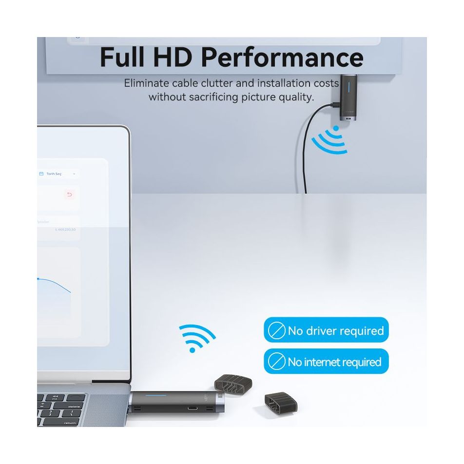 Adaptador de vídeo inalámbrico HDMI a HDMI Vention ADCL0
