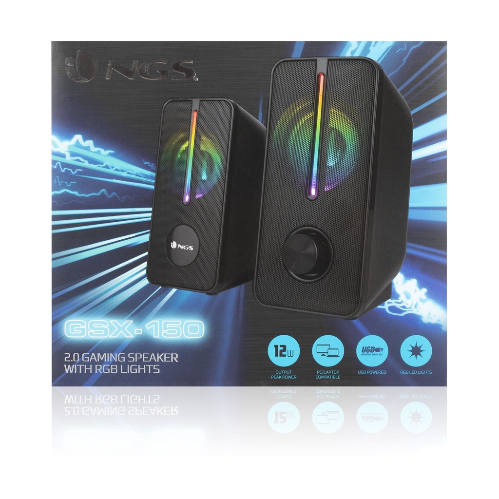 NGS GSX-150/ 12W/ 2.0/ Black Speakers