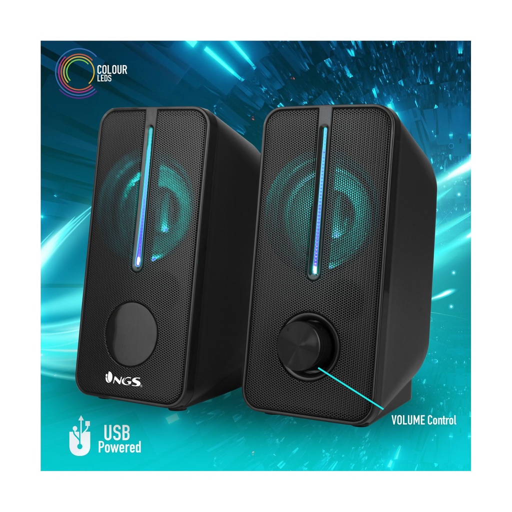 NGS GSX-150/ 12W/ 2.0/ Black Speakers