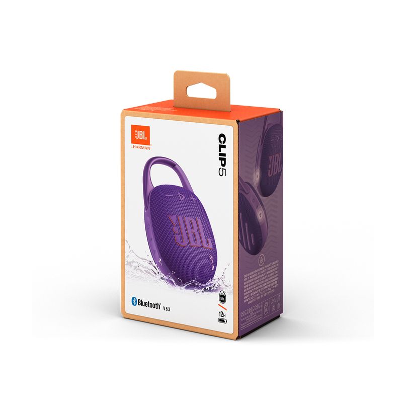 Altavoz con Bluetooth JBL Clip 5/ 7W/ 1.0/ Pśrpura