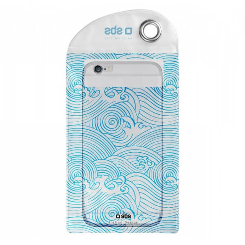 Funda impermeable blanca para móvil de hasta 5,5"
