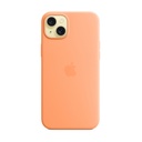 Apple Silicone Case with MagSafe Sorbet Orange, for iPhone 15 Plus, MT173ZM/A