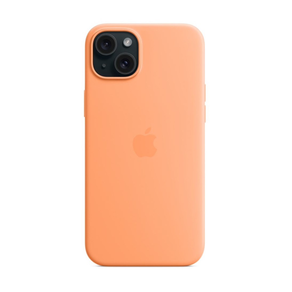 Apple Silicone Case with MagSafe Sorbet Orange, for iPhone 15 Plus, MT173ZM/A