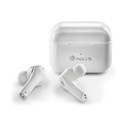 Auriculares Bluetooth NGS Ártica Bloom con estuche de carga/ Autonomía 6h/ Blancos