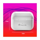 Auriculares Bluetooth NGS Ártica Bloom con estuche de carga/ Autonomía 6h/ Blancos