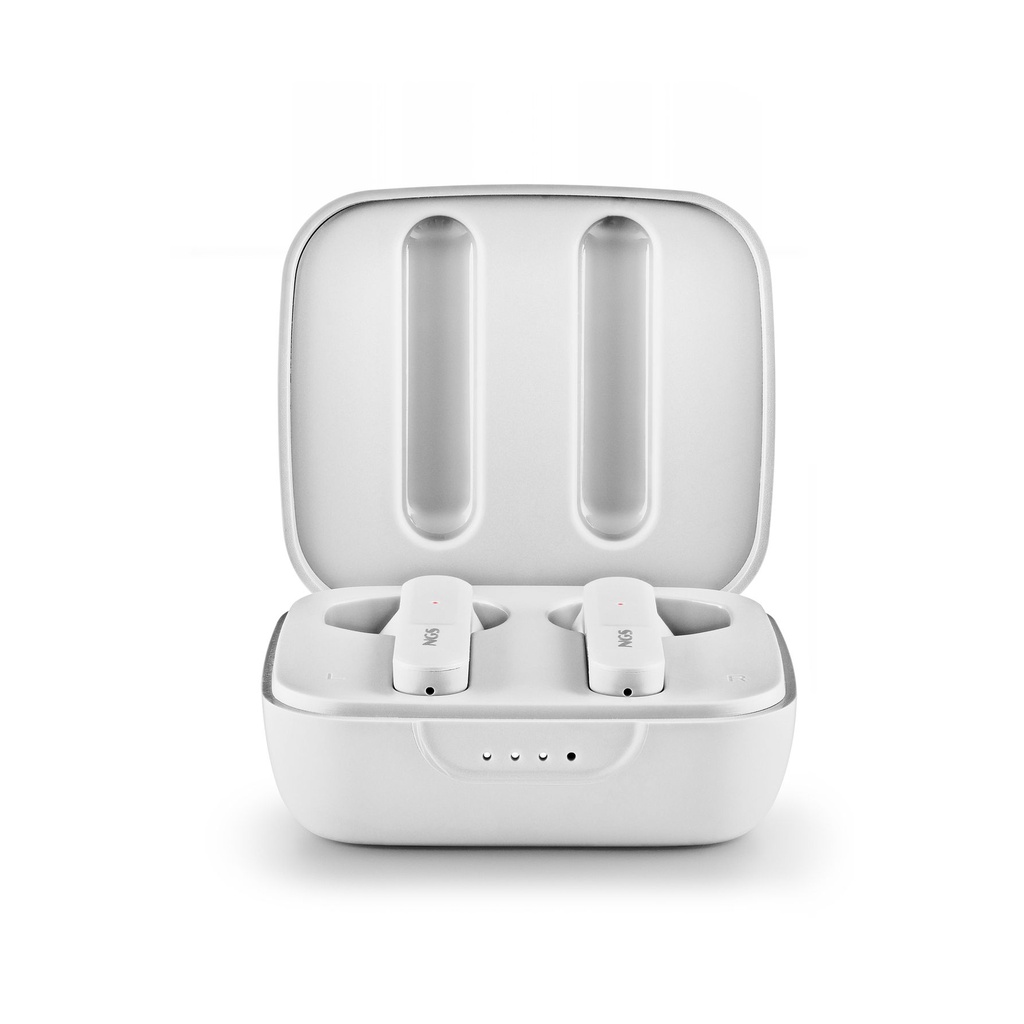 Auriculares Bluetooth NGS Ártica Move con estuche de carga/ Autonomía 7h/ Blancos