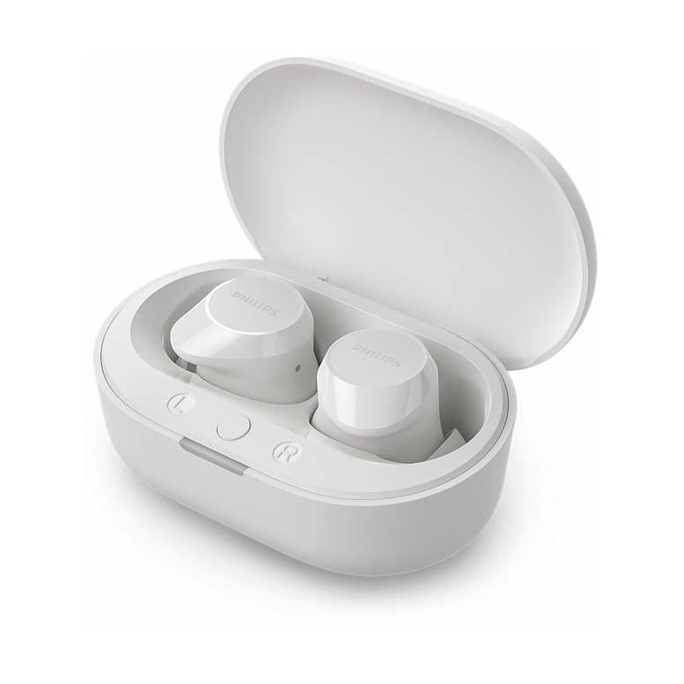 Auriculares Bluetooth Philips TAT1209 con estuche de carga/ Autonomía 6h/ Blancos