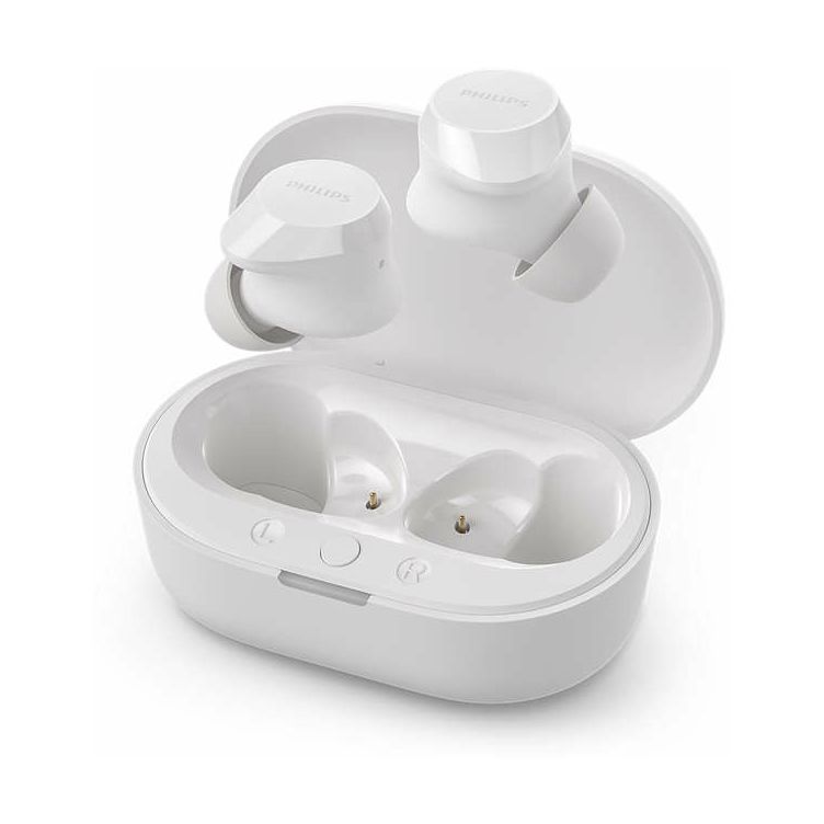 Auriculares Bluetooth Philips TAT1209 con estuche de carga/ Autonomía 6h/ Blancos