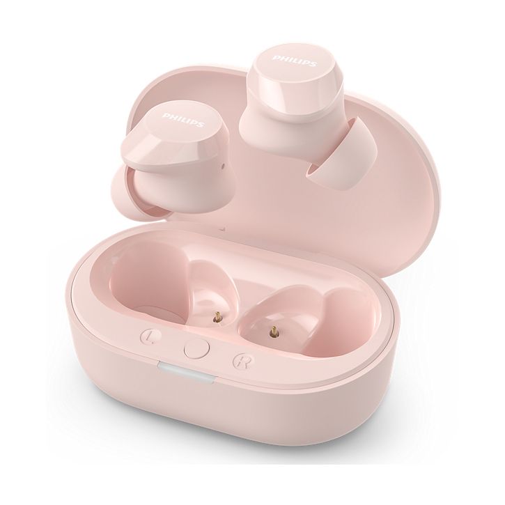 Auriculares Bluetooth Philips TAT1209 con estuche de carga/ Autonomía 6h/ Rosas