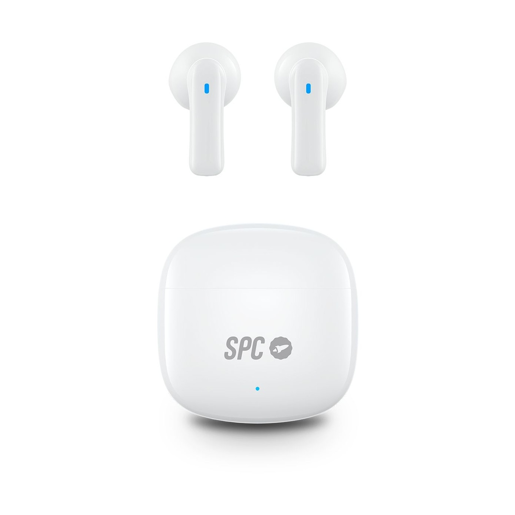 Auriculares Bluetooth SPC Zion 2 Play con estuche de carga/ Autonomía 7h/ Blancos