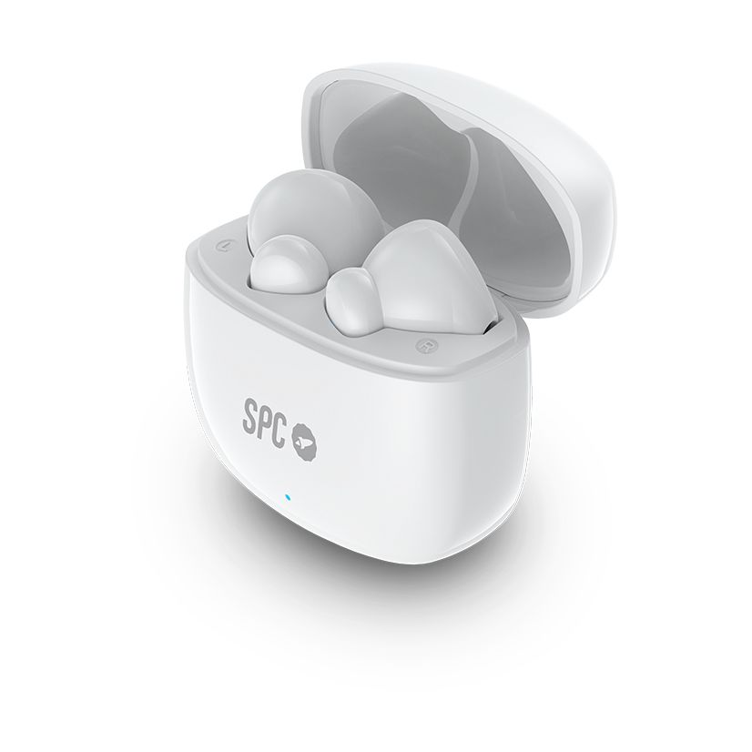 Auriculares Bluetooth SPC Zion 2 Play con estuche de carga/ Autonomía 7h/ Blancos