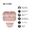 Auriculares Bluetooth Sony WF-C710N con estuche de carga/ Autonomía 12h/ Rosas