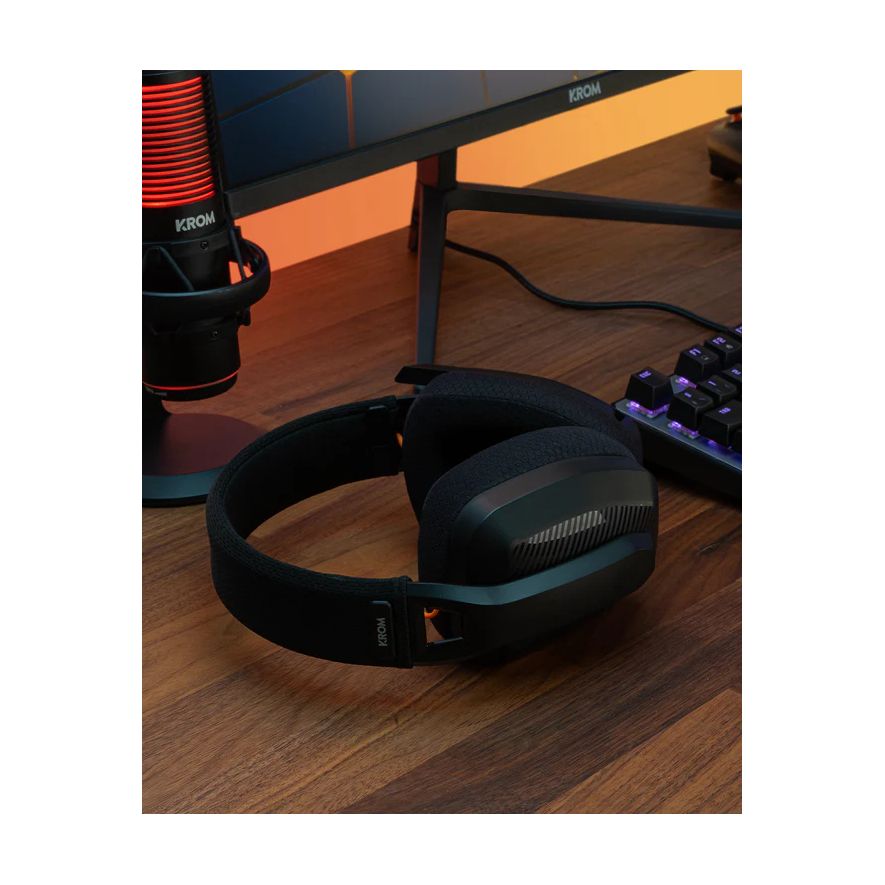 Krom Kanji Wireless Gaming Headset with Microphone / Bluetooth / USB 2.0 / Black