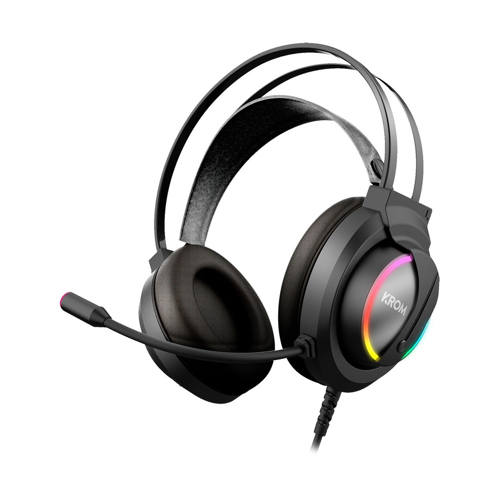 Krom Kappa Gaming Headset with Microphone / 3.5mm Jack / USB 2.0 / Black