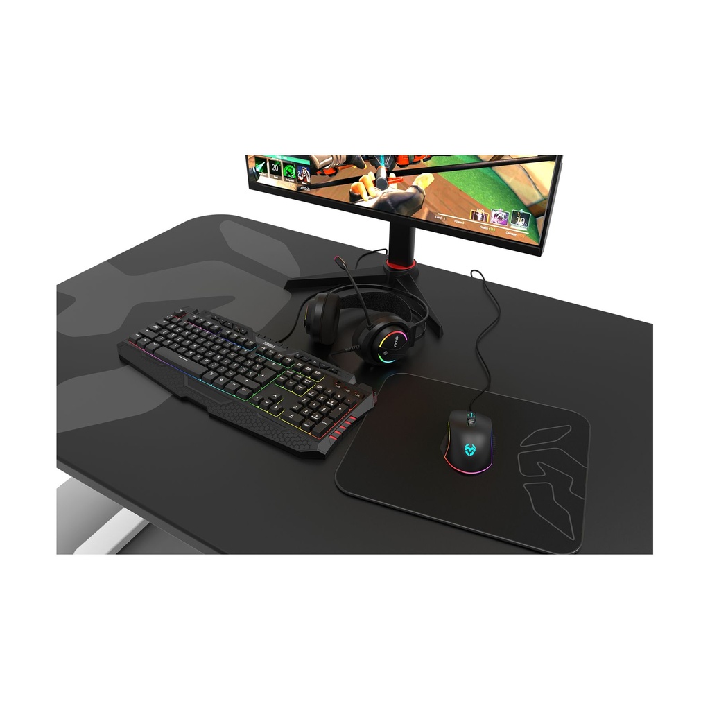 Krom Kappa Gaming Headset with Microphone / 3.5mm Jack / USB 2.0 / Black