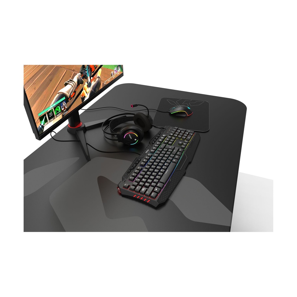 Krom Kappa Gaming Headset with Microphone / 3.5mm Jack / USB 2.0 / Black