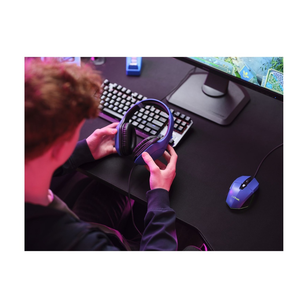 Trust Gaming GXT 415 Zirox Gaming Headset with Microphone / 3.5mm Jack / Blue