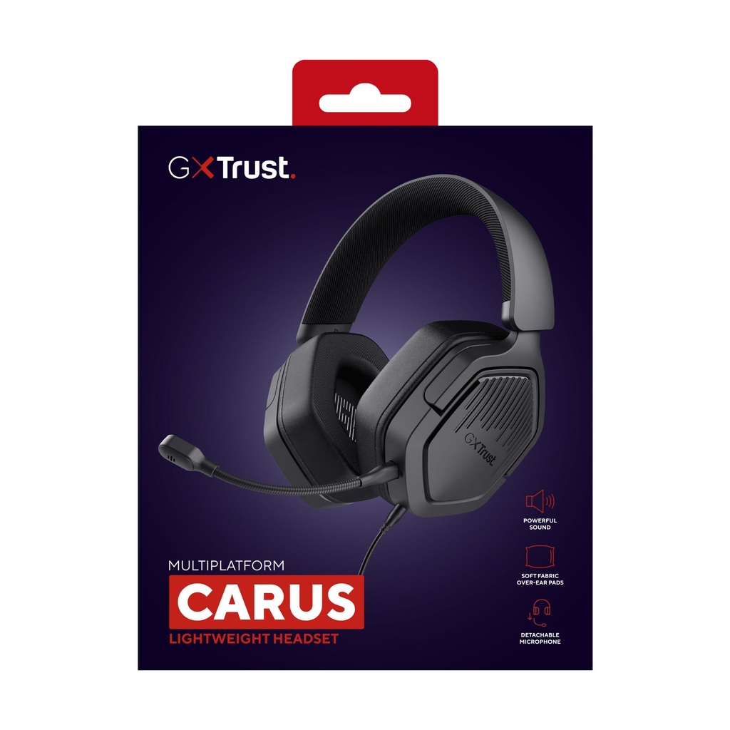 Trust Gaming GXT 492 Carus Gaming Headset with Microphone / 3.5mm Jack / Black