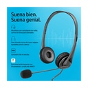 Auriculares HP G2/ con Micrófono/ USB/ Negros