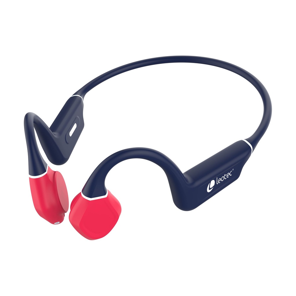 Auriculares Inalámbricos Deportivos de Conducción Ósea Leotec Osea Kuri/ con Micrófono/ Bluetooth/ Azules y Rojos