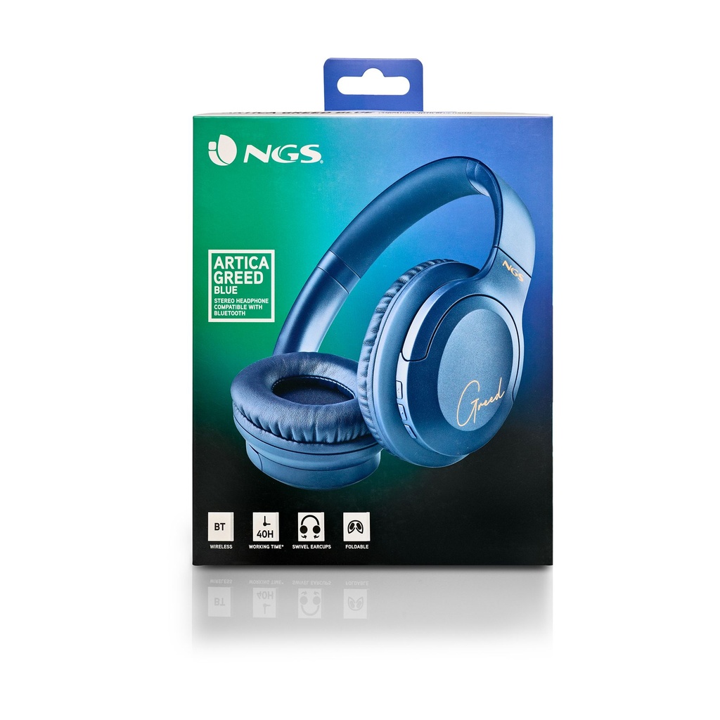 Auriculares Inalámbricos NGS Artica Greed/ con Micrófono/ Bluetooth/ Azules
