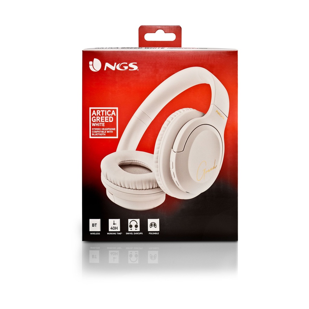 Auriculares Inalámbricos NGS Artica Greed/ con Micrófono/ Bluetooth/ Blancos