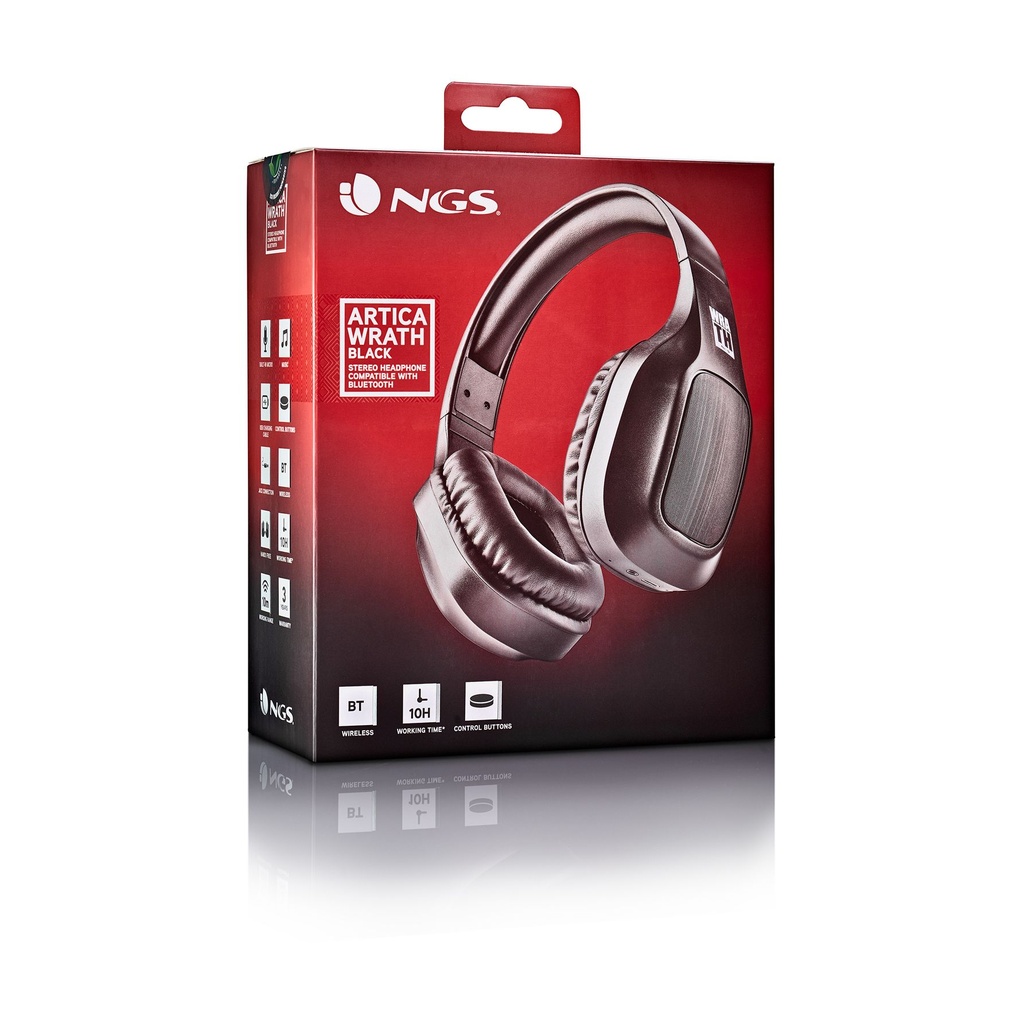 Auriculares Inalámbricos NGS Artica Wrath/ con Micrófono/ Bluetooth/ Negros