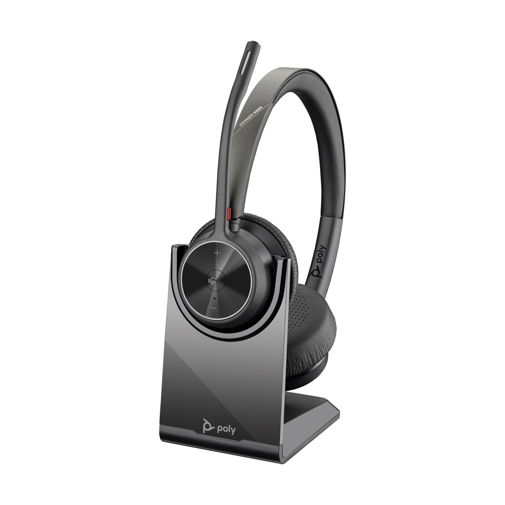 Auriculares Inalámbricos Poly Voyager 4320 para Microsoft Teams + Adaptador BT700/ con Micrófono/ Bluetooth/ Negros