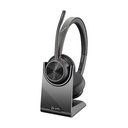 Auriculares Inalámbricos Poly Voyager 4320 para Microsoft Teams + Adaptador BT700/ con Micrófono/ Bluetooth/ Negros