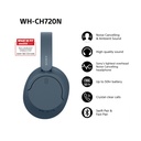 Auriculares Inalámbricos Sony WH-CH720N/ con Micrófono/ Bluetooth/ Azules