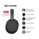 Auriculares Inalámbricos Sony WH-CH720N/ con Micrófono/ Bluetooth/ Negros