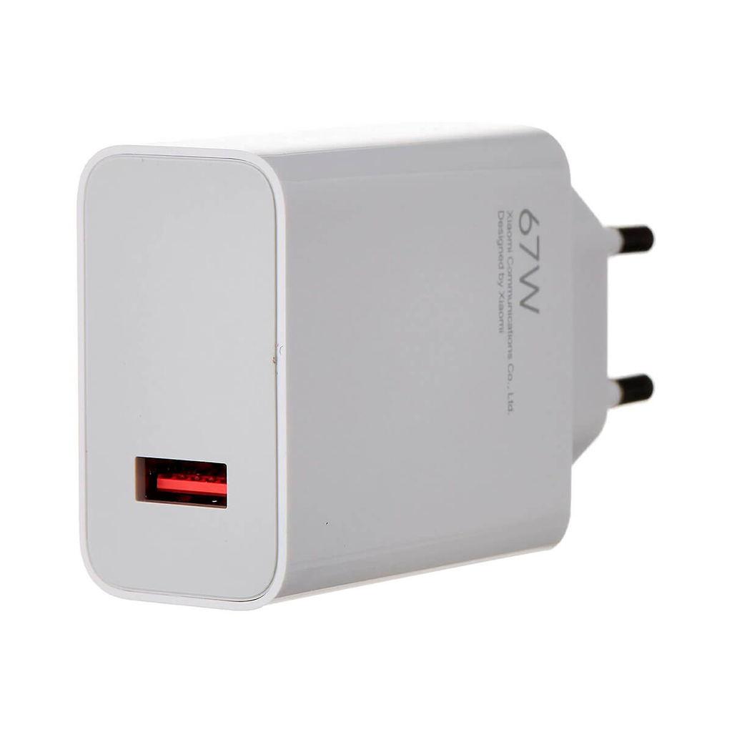 Xiaomi MDY-12-ES Cargador Rápido USB 67W + Cable de datos USB-C Blanco (White)