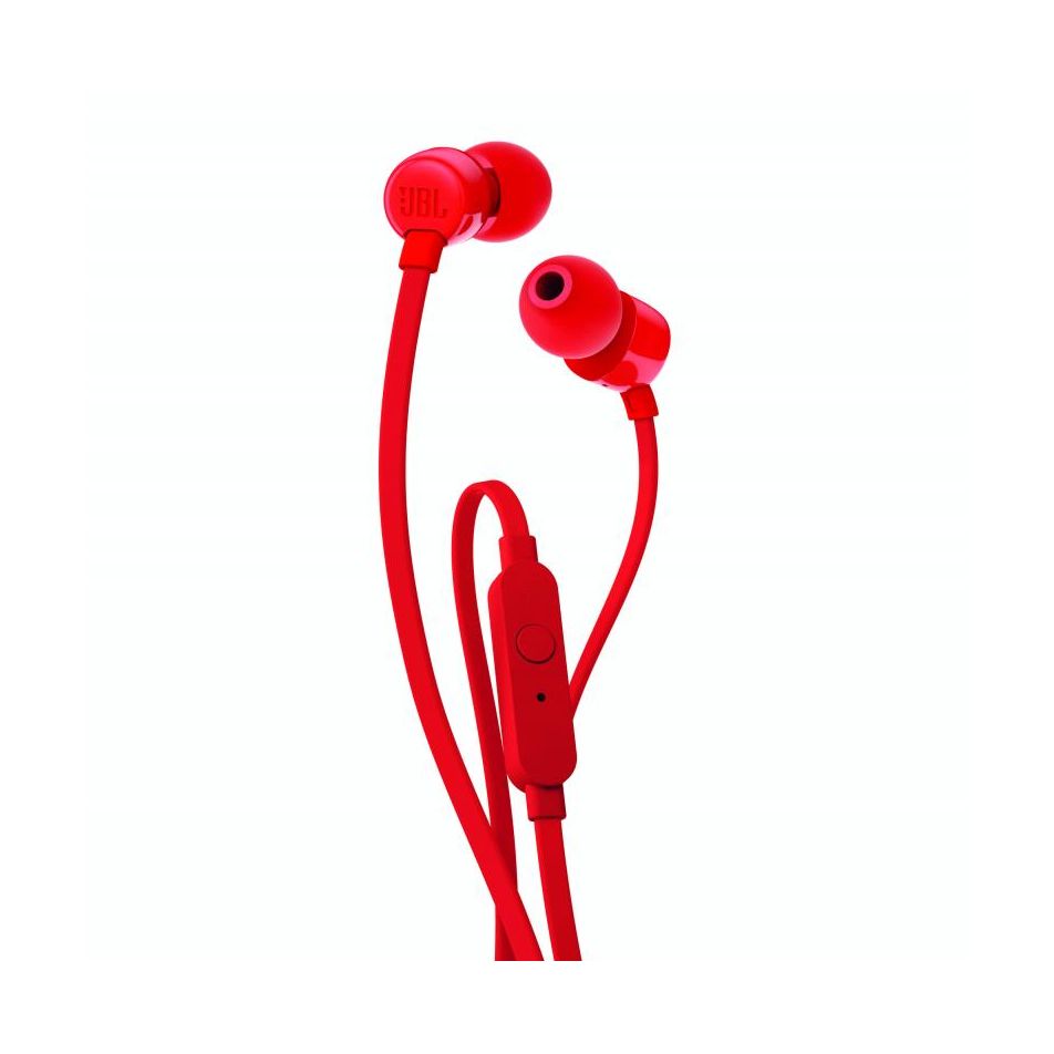 Auriculares Intrauditivos JBL T110/ con Micrófono/ Jack 3.5/ Rojos