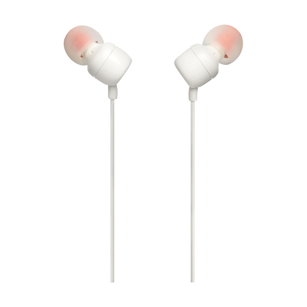 Auriculares Intrauditivos JBL Tune 110/ con Micrófono/ Jack 3.5/ Blancos