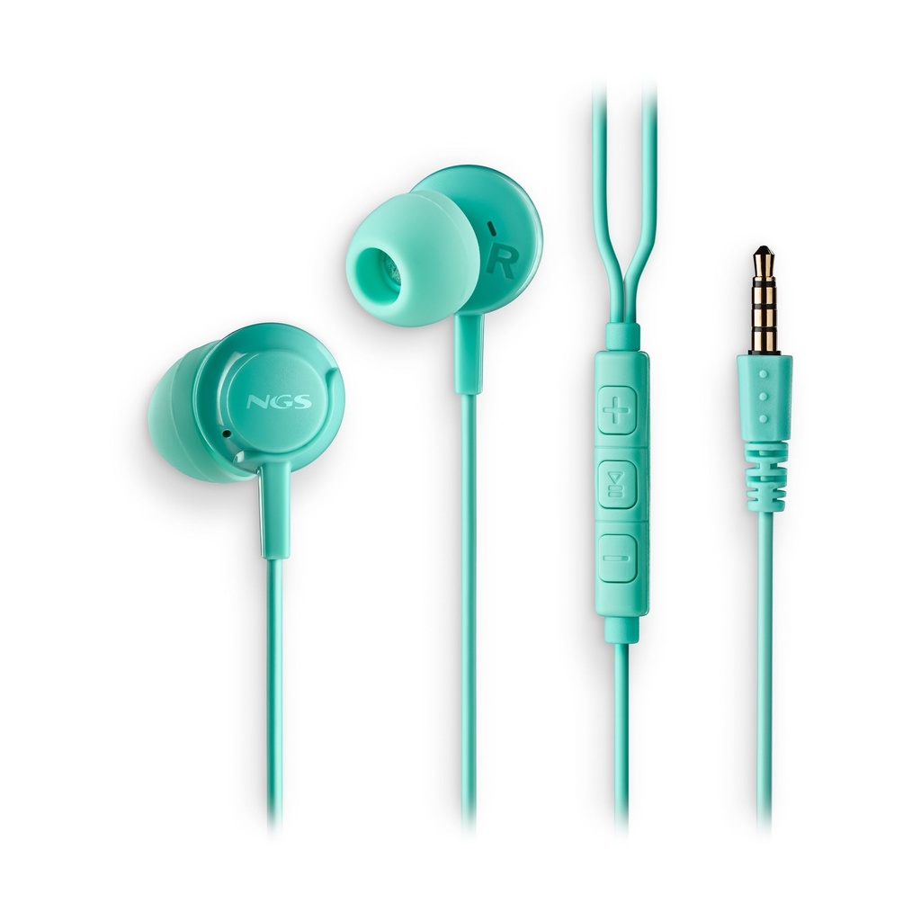 Auriculares Intrauditivos NGS Cross Drift/ con Micrófono/ Jack 3.5/ Verdes