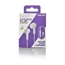 Auriculares Intrauditivos NGS Cross Flip/ con Micrófono/ Jack 3.5/ Blancos