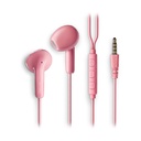 Auriculares Intrauditivos NGS Cross Flip/ con Micrófono/ Jack 3.5/ Rosas