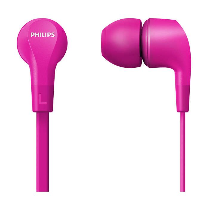 Auriculares Intrauditivos Philips TAE1105PK/ con Micrófono/ Jack 3.5/ Rosas