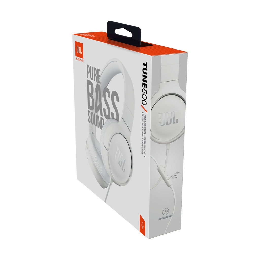 Auriculares JBL Tune 500/ con Micrófono/ Jack 3.5/ Blancos