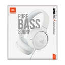 Auriculares JBL Tune 500/ con Micrófono/ Jack 3.5/ Blancos