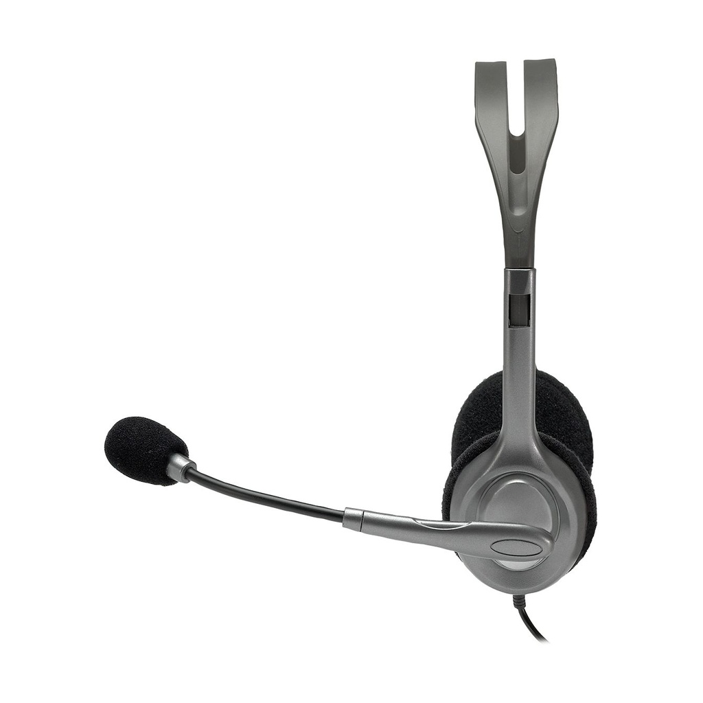 Auriculares Logitech H110/ con Micrófono/ Jack 3.5/ Plateados