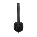 Auriculares Logitech H151/ con Micrófono/ Jack 3.5/ Negros
