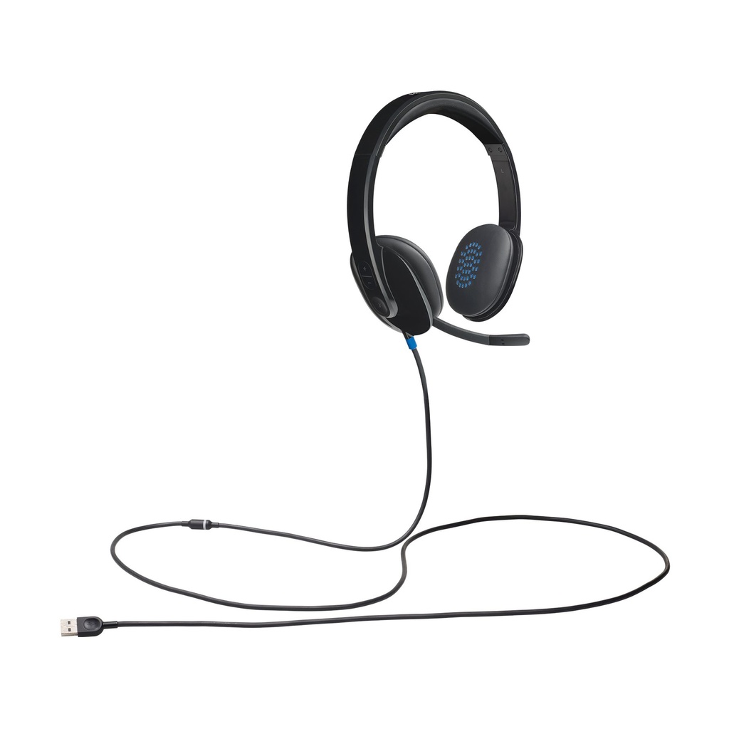 Auriculares Logitech H540/ con Micrófono/ USB/ Negros