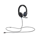 Auriculares Logitech H540/ con Micrófono/ USB/ Negros