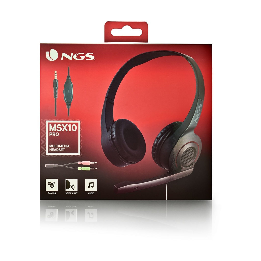 Auriculares NGS MSX 10 Pro/ con Micrófono/ Jack 3.5/ Negros