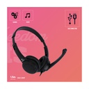 Auriculares NGS VOX505 USB/ con Micrófono/ USB/ Negros