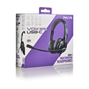 Auriculares NGS VOX605 USB-C/ con Micrófono/ USB Tipo-C/ Negros