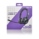 Auriculares NGS VOX605 USB-C/ con Micrófono/ USB Tipo-C/ Negros